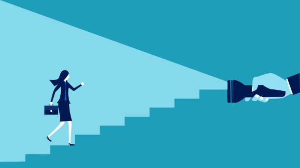 为商界女性点亮一盏指路明灯。业务支持的概念。经营理念图片下载