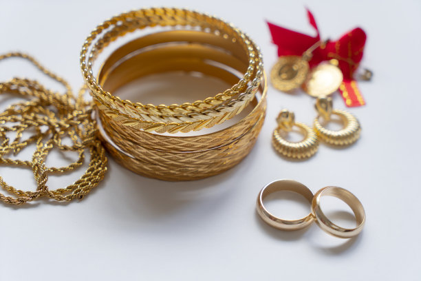 金手镯和金币图片下载