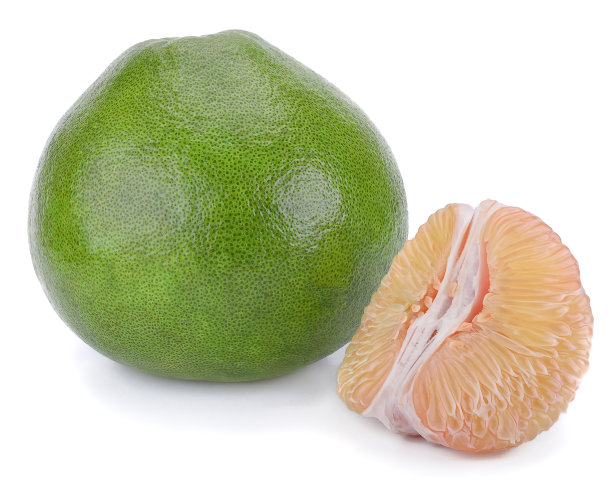 柚子孤立在白色背景上图片下载