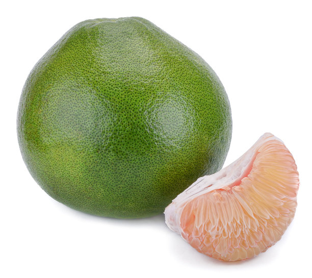 柚子孤立在白色背景上图片下载