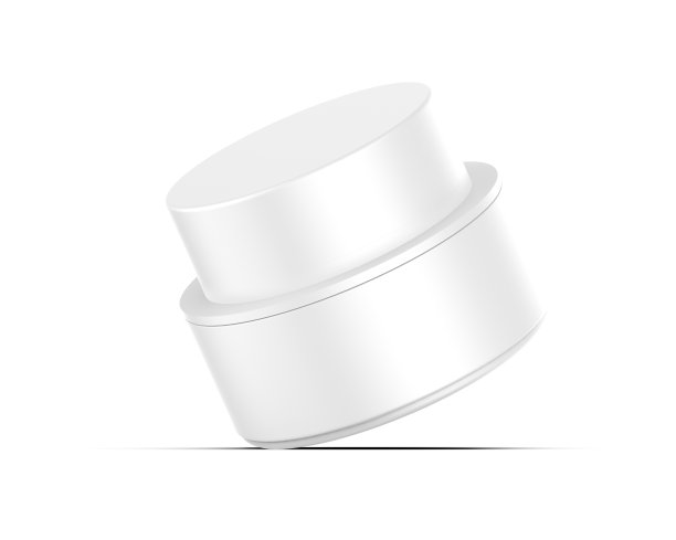 哑光塑料化妆品罐模型的品牌和推广，塑料容器的面霜，乳液和凝胶，3d渲染插图图片下载