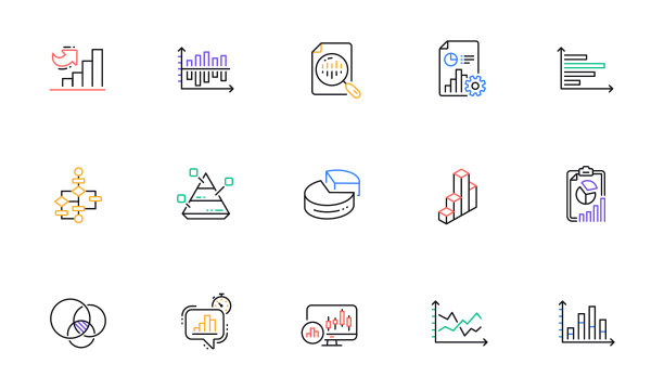 图表信息线条图标图片下载
