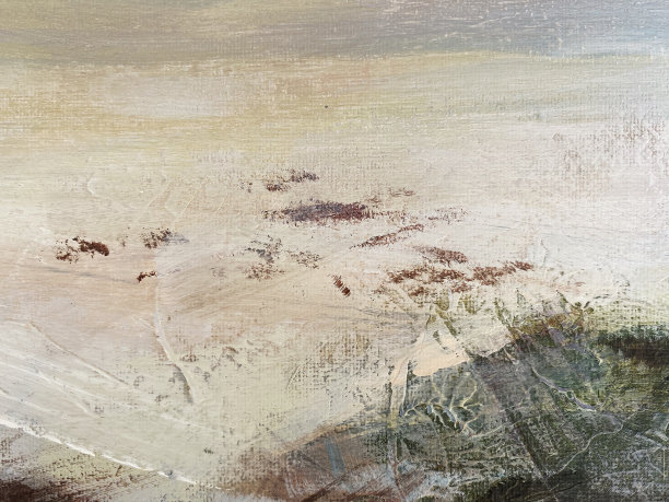 蓝色，绿色和灰色抽象艺术绘画背景。图片下载