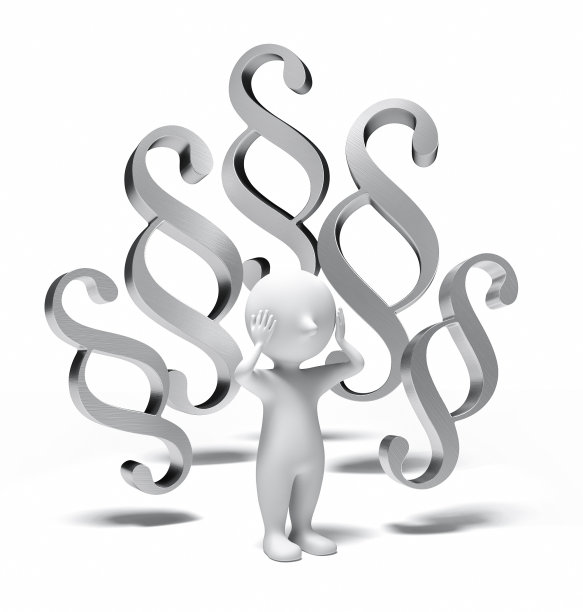 带有法律符号的卡通人物图片下载