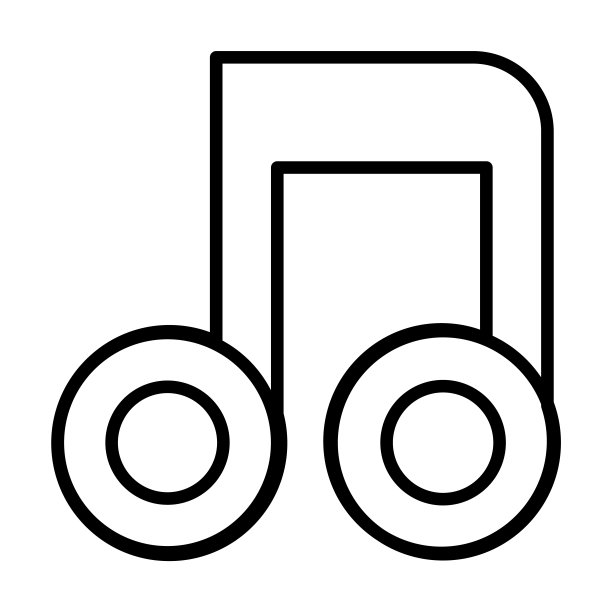 音乐播放器图标。单薄线性音乐播放器轮廓图标孤立在白色背景。直线矢量音乐播放器标志，网页和移动的符号。图片下载