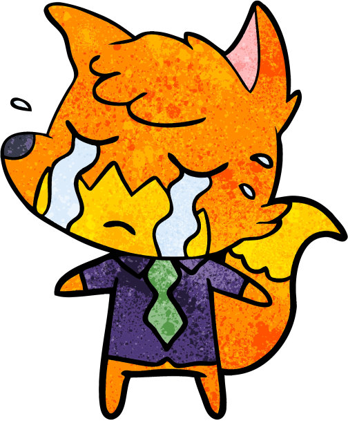 哭泣的商业狐狸卡通图片下载