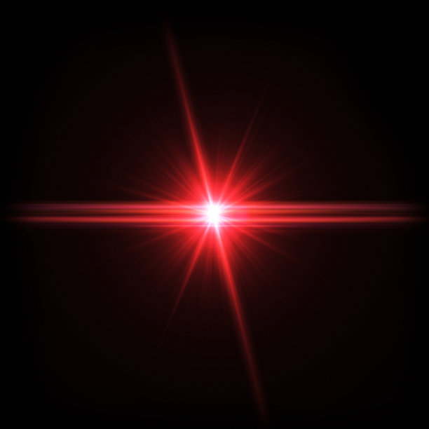 红光镜头闪光在黑色背景图片下载