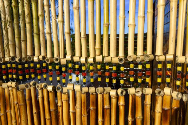 手工竹制窗帘，带装饰图片下载