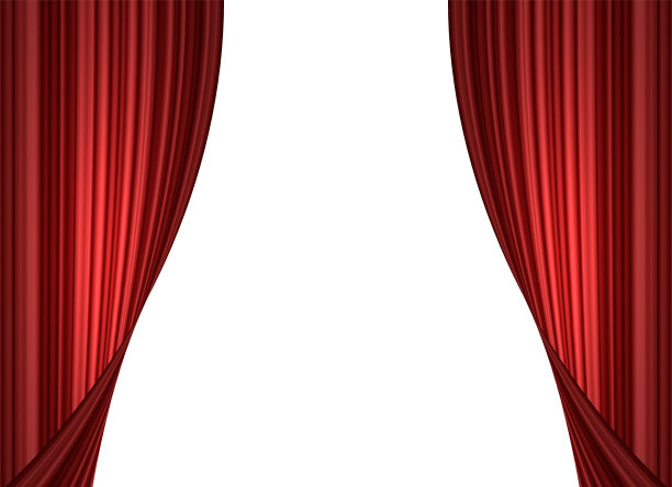 电影院或剧院有渐变的红色幕布图片下载