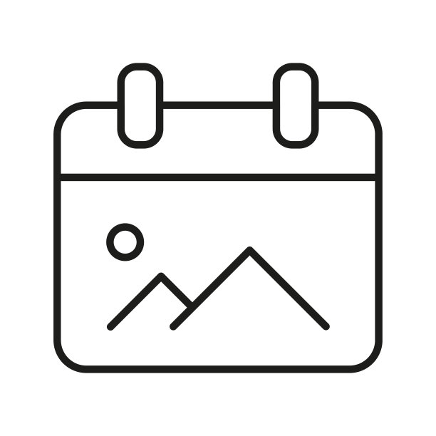 日历图标，线性风格图片下载