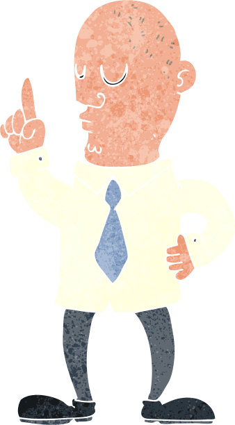 有想法的卡通秃头男人图片下载