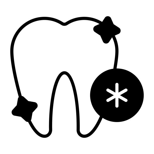 现代潮流风格牙科护理矢量图标图片下载