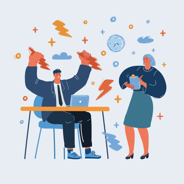 愤怒的老板对他的秘书发火图片下载