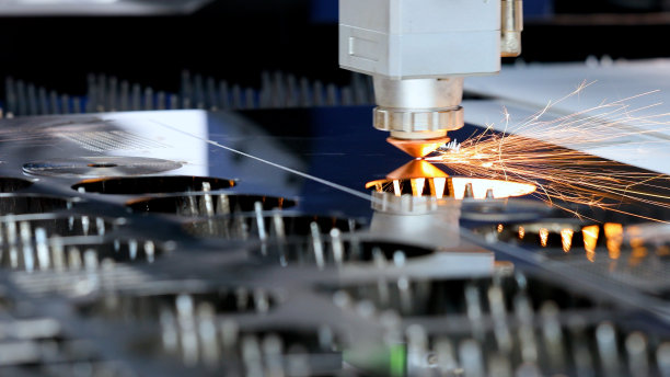 数控铣床金属工业加工和激光切割，动态模糊机床工业展览图片下载