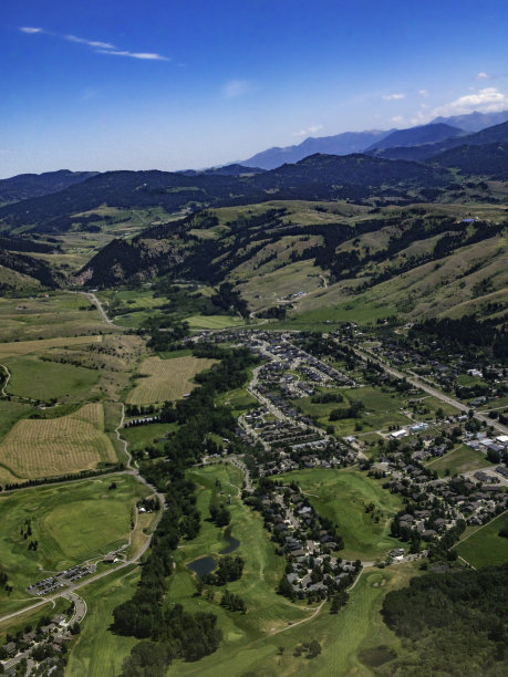 从地面俯瞰，城市景观空中景观图片下载