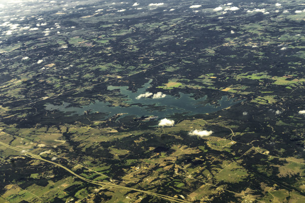 从上面看地球，蒙大拿的空中景观图片下载