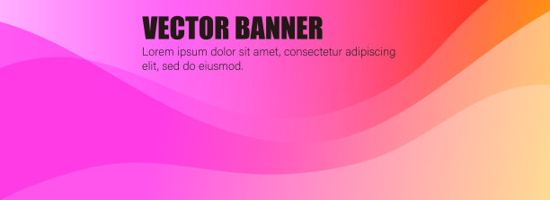一个抽象的背景图像画在明亮的粉红色和橙色的曲线梯度。对于标题，横幅。图片下载
