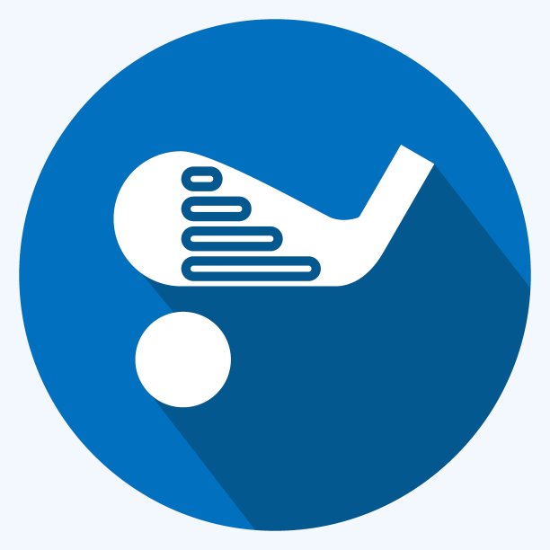 图标Hosel。与运动器材符号相关。长阴影风格。设计简单，可编辑。简单的说明图片下载