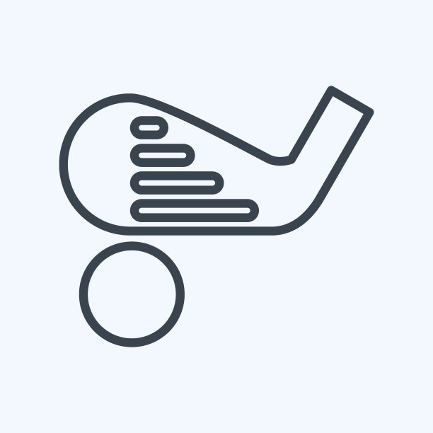 图标Hosel。与运动器材符号相关。行风格。设计简单，可编辑。简单的说明图片下载