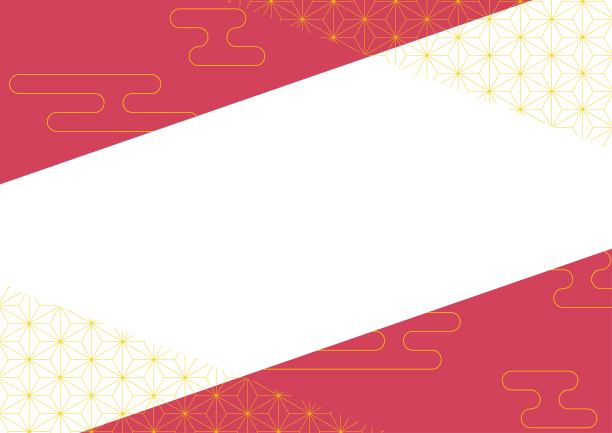 日本风格的框架与金亚麻叶和红色。图片下载