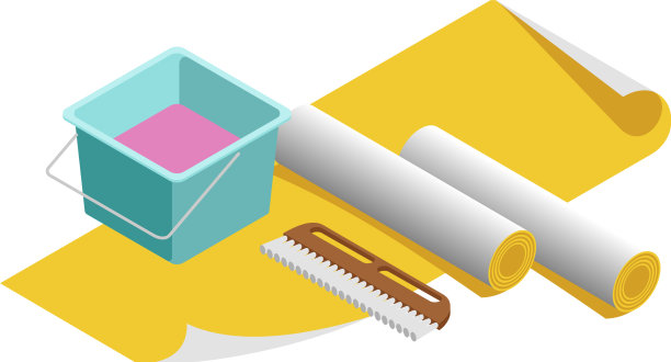 墙纸装修用具组成图片下载