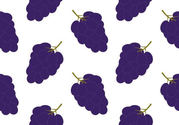 葡萄无缝图案或纹理。夏日水果背景或印刷品。矢量插图。图片下载