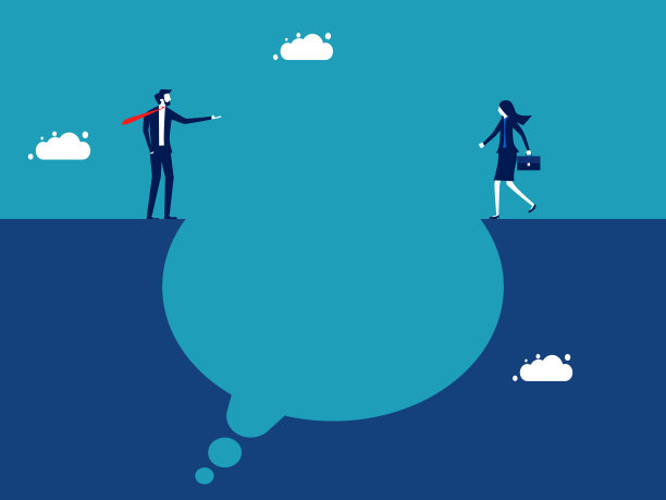 商务沟通。商务人士在语音泡沫空间上交谈和交流图片下载