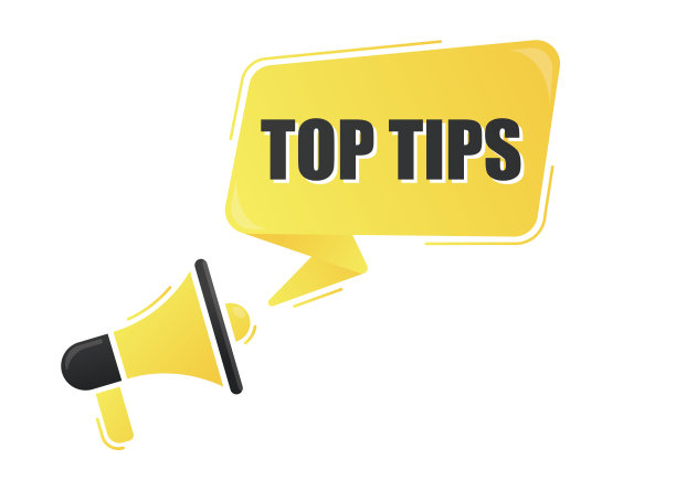 扩音器顶部提示与黄色背景。扩音器横幅。网页设计。图片下载