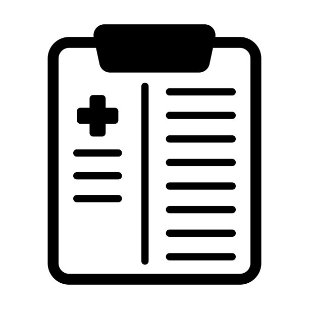 病史和医疗服务图标。医疗保健剪贴板图标。医疗卡图标。图片下载