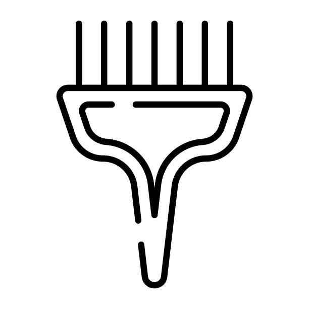 染发剂刷矢量设计孤立在白色背景上图片下载