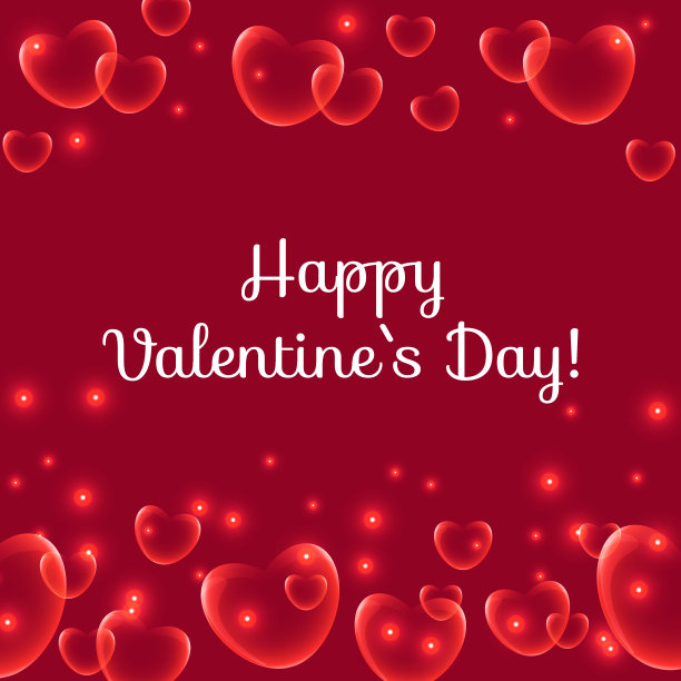 情人节概念背景与红色玻璃心。图片下载