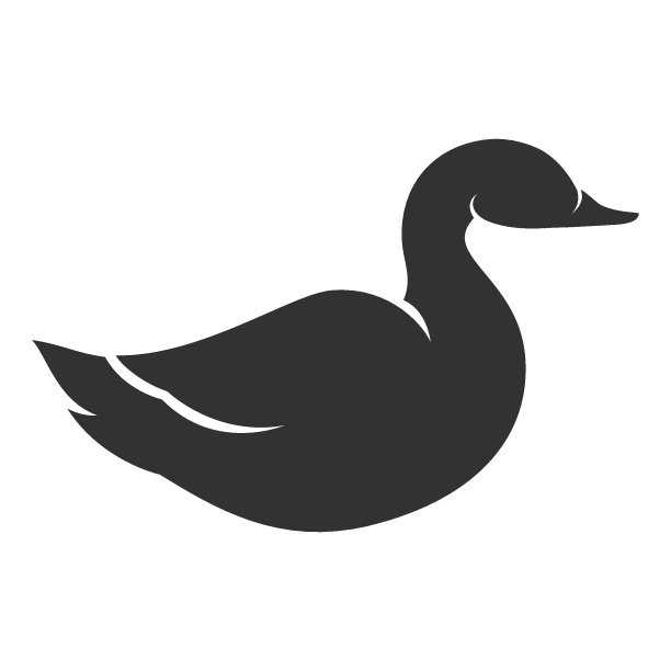鸭子标志矢量简单的插图图片下载
