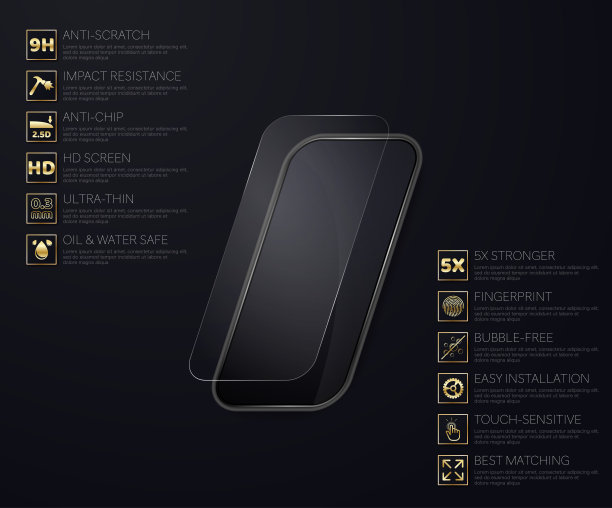 顶部手机屏幕玻璃保护图片下载