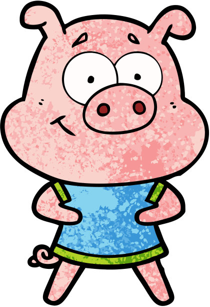 快乐的卡通猪图片下载