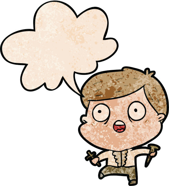 卡通受惊男子万圣节猎杀复古纹理吸血鬼图片下载