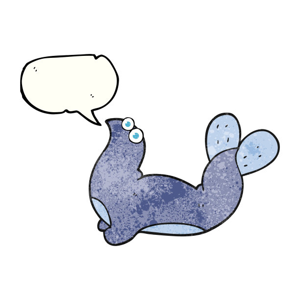 徒手语音泡泡纹理卡通印章图片下载