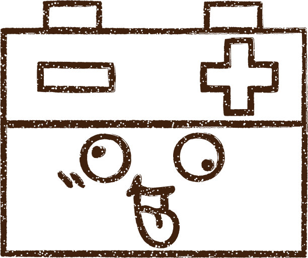 电池炭笔画图片下载