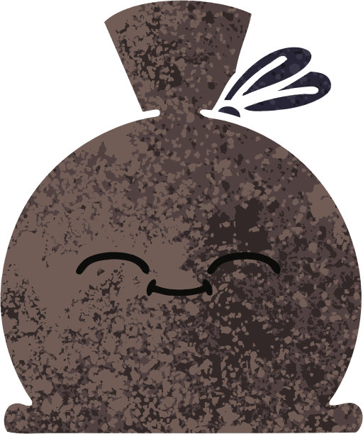 复古插图风格的卡通袋图片下载