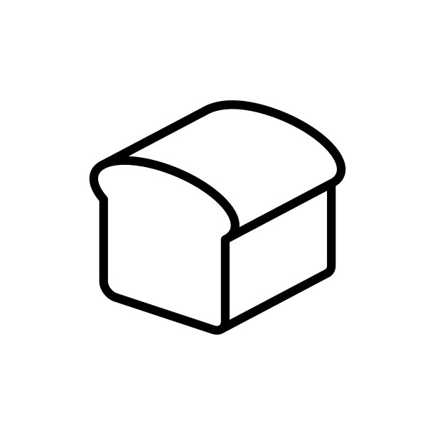 面包图标矢量设计模板在白色背景图片下载