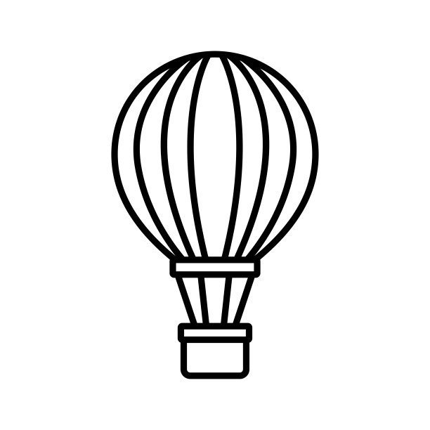 气球图标矢量设计模板在白色背景图片下载