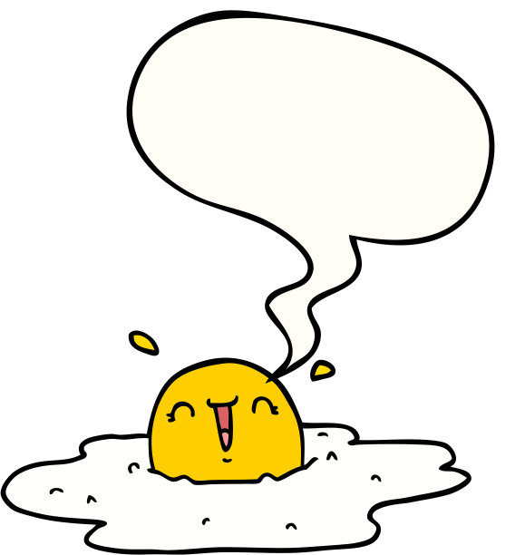 卡通煎蛋加语音泡泡图片下载