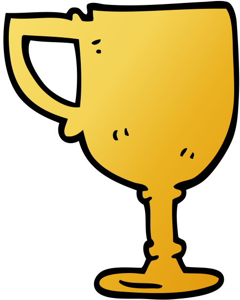 卡通涂鸦金杯图片下载