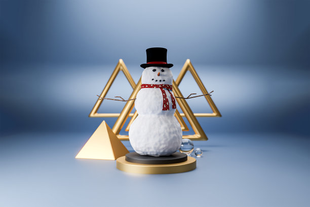 雪人三角形图片下载