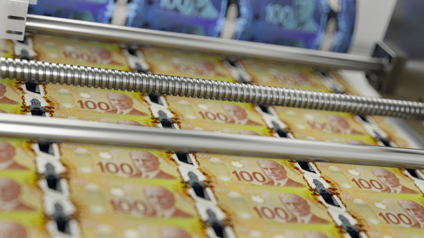 印刷加拿大元钞票图片下载