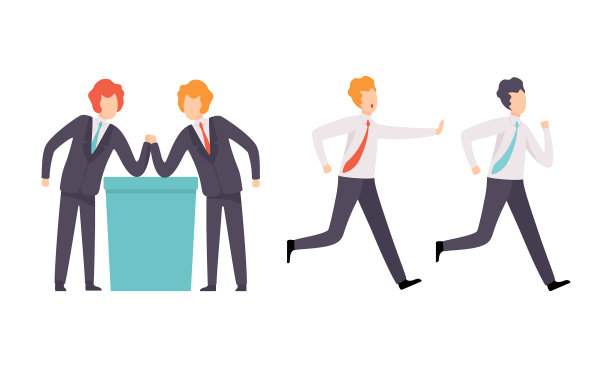 商业和职业竞争与男子办公室图片下载