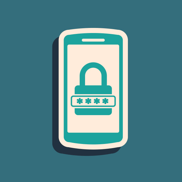 绿色手机和密码保护图标图片下载