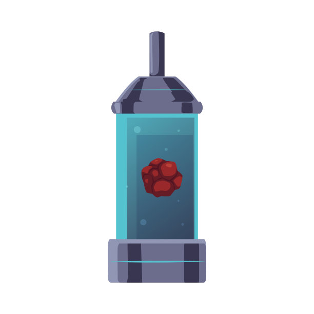 未来宇宙飞船孵化器生长或探索外来植物，平面矢量插图孤立在白色。图片下载