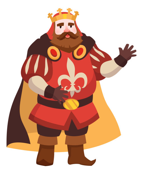 童话国王。穿着传统幻想服装的中世纪王国统治者图片下载