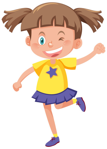 快乐女孩卡通人物图片下载