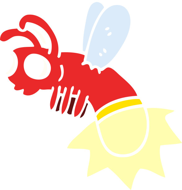 卡通涂鸦闪电虫图片下载